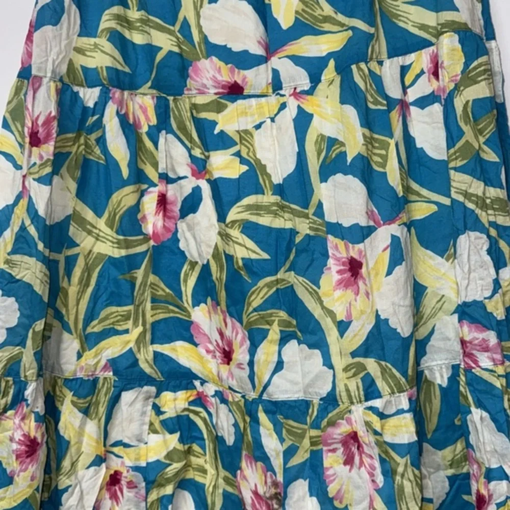 Lauren Ralph Lauren‎ Tropical Floral Tiered Maxi Skirt Small Boho Coastal S